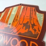 Vintage Redwood National Park Sign – CA Gas Service Station Pump Porcelain Sign - Image 12