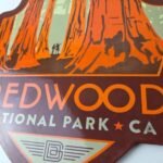 Vintage Redwood National Park Sign – CA Gas Service Station Pump Porcelain Sign - Image 4