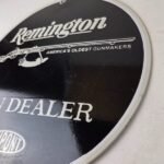 Vintage Remington Gun Dealer Porcelain Sign – Lever Rifle Logo Sign - Image 13