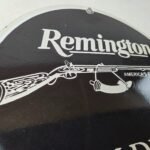 Vintage Remington Gun Dealer Porcelain Sign – Lever Rifle Logo Sign - Image 5