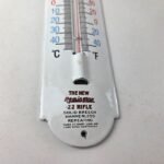Vintage Remington Rifle Sign – Hunting Ad Sign on Porcelain Thermometer - Image 11