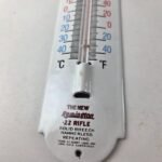 Vintage Remington Rifle Sign – Hunting Ad Sign on Porcelain Thermometer - Image 4