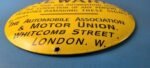 Vintage Reward Sign – Motor Union Porcelain Convex Gas Service Pump Sign - Image 11