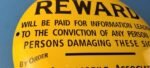 Vintage Reward Sign – Motor Union Porcelain Convex Gas Service Pump Sign - Image 6