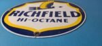 Vintage Richfield Gasoline Sign – Gas Motor Oil Pump Plate Porcelain Sign - Image 11
