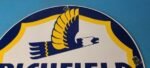 Vintage Richfield Gasoline Sign – Gas Motor Oil Pump Plate Porcelain Sign - Image 13