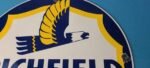 Vintage Richfield Gasoline Sign – Gas Motor Oil Pump Plate Porcelain Sign - Image 3