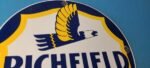 Vintage Richfield Gasoline Sign – Gas Motor Oil Pump Plate Porcelain Sign - Image 5