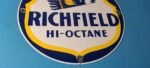 Vintage Richfield Gasoline Sign – Gas Motor Oil Pump Plate Porcelain Sign - Image 7