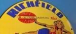 Vintage Richfield Richlube Sign – California's Finest Pinup Girl Gas Pump Sign - Image 5