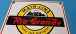 Vintage Rio Grande Railroad Sign – Railway Train Station Caboose Porcelain Sign - Image 13