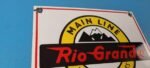 Vintage Rio Grande Railroad Sign – Railway Train Station Caboose Porcelain Sign - Image 5