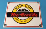 Vintage Rio Grande Railroad Sign – Railway Train Station Caboose Porcelain Sign - Image 2