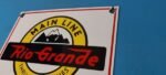 Vintage Rio Grande Railroad Sign – Railway Train Station Caboose Porcelain Sign - Image 8
