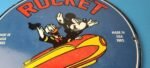 Vintage Rocket Gasoline Sign – Disney Mickey Mouse Gas Oil Pump Porcelain Sign - Image 12
