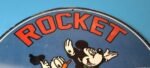 Vintage Rocket Gasoline Sign – Disney Mickey Mouse Gas Oil Pump Porcelain Sign - Image 13