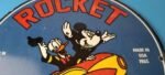 Vintage Rocket Gasoline Sign – Disney Mickey Mouse Gas Oil Pump Porcelain Sign - Image 3
