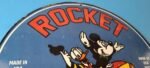Vintage Rocket Gasoline Sign – Disney Mickey Mouse Gas Oil Pump Porcelain Sign - Image 5