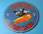 Vintage Rocket Gasoline Sign – Disney Mickey Mouse Gas Oil Pump Porcelain Sign - Image 2