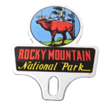 Vintage Rocky Mountain License Plate Topper – Sign Ad on Automobile Topper