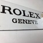 Vintage Rolex Luxury Watches Porcelain Sign – Geneve General Store Gas Pump Sign - Image 11