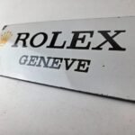 Vintage Rolex Luxury Watches Porcelain Sign – Geneve General Store Gas Pump Sign - Image 14
