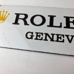 Vintage Rolex Luxury Watches Porcelain Sign – Geneve General Store Gas Pump Sign - Image 3