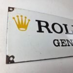 Vintage Rolex Luxury Watches Porcelain Sign – Geneve General Store Gas Pump Sign - Image 5