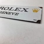 Vintage Rolex Luxury Watches Porcelain Sign – Geneve General Store Gas Pump Sign - Image 10