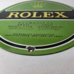 Vintage Rolex Luxury Watches Porcelain Sign – Submariner Store Gas Pump Sign - Image 10