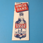 Vintage Root Beer Porcelain Sign – Uncle Dans Old Fashion Beverage Gas Pump Sign