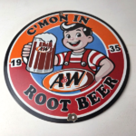 Vintage Root Beer Sign – A&W Beverage Old Fashion Porcelain Collection Ad Sign - Image 15