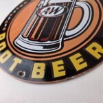 Vintage Root Beer Sign – A&W Ice Cold Mug Soda Porcelain Gas Pump Sign - Image 14