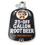 Vintage Root Beer Sign – A&W Old Fashioned Beverage Soda Jug Gas Pump Sign