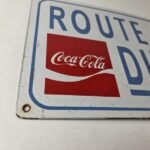 Vintage Route 66 Porcelain Sign – Coca Cola Gas Pump Soda Diner Sign - Image 11