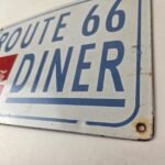 Vintage Route 66 Porcelain Sign – Coca Cola Gas Pump Soda Diner Sign - Image 13