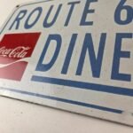 Vintage Route 66 Porcelain Sign – Coca Cola Gas Pump Soda Diner Sign - Image 14