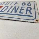 Vintage Route 66 Porcelain Sign – Coca Cola Gas Pump Soda Diner Sign - Image 10