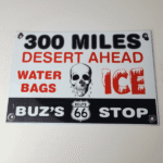 Vintage Route 66 Sign – Buz's Gas Station Desert Porcelain Sign - Image 9