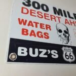 Vintage Route 66 Sign – Buz's Gas Station Desert Porcelain Sign - Image 4