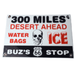 Vintage Route 66 Sign – Buz's Gas Station Desert Porcelain Sign - Image 2
