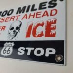 Vintage Route 66 Sign – Buz's Gas Station Desert Porcelain Sign - Image 7