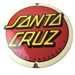 Vintage Santa Cruz Skateboards Logo Porcelain Signs – Classic Skateboard Signs - Image 2