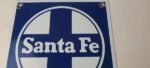 Vintage Santa Fe Sign – Trains Railroad Porcelain Gas Pump Grand Canyon Sign - Image 3