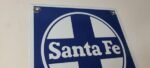 Vintage Santa Fe Sign – Trains Railroad Porcelain Gas Pump Grand Canyon Sign - Image 5
