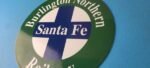 Vintage Sante Fe Sign – Burlington Northern Railroad Porcelain Gas Pump Sign - Image 9