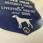 Vintage Security Feeds Porcelain Sign – Livestock, Poultry, Dogs Gas Pump Sign - Image 11