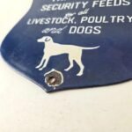 Vintage Security Feeds Porcelain Sign – Livestock, Poultry, Dogs Gas Pump Sign - Image 14