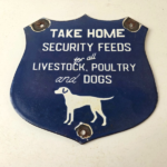 Vintage Security Feeds Porcelain Sign – Livestock, Poultry, Dogs Gas Pump Sign - Image 15