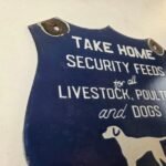 Vintage Security Feeds Porcelain Sign – Livestock, Poultry, Dogs Gas Pump Sign - Image 5